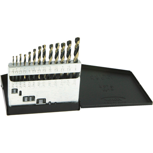 DRILLCO Metric Jobber Length Drill Bit Set, 13 Pieces, High Speed Steel Planification Entrepots Molloy
