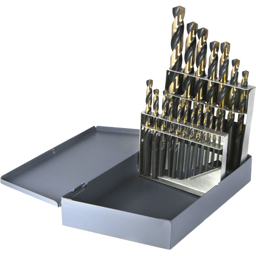 DRILLCO Metric Jobber Length Drill Bit Set, 19 Pieces, High Speed Steel Planification Entrepots Molloy