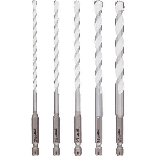 Jeu de forets multi-mat&eacute;riaux Shockwave, 5 morceaux, Carbure Planification Entrepots Molloy