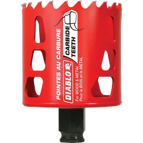 Wood & Metal Hole Saw, 2-5/8", 2-3/8" Depth of Cut, Carbide Planification Entrepots Molloy