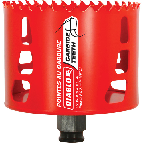 Wood & Metal Hole Saw, 3-1/2", 2-3/8" Depth of Cut, Carbide Planification Entrepots Molloy