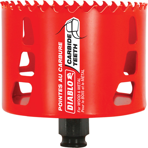 Wood & Metal Hole Saw, 3-5/8", 2-3/8" Depth of Cut, Carbide Planification Entrepots Molloy