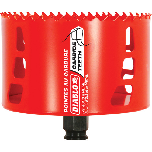 Wood & Metal Hole Saw, 4-1/4", 2-3/8" Depth of Cut, Carbide Planification Entrepots Molloy