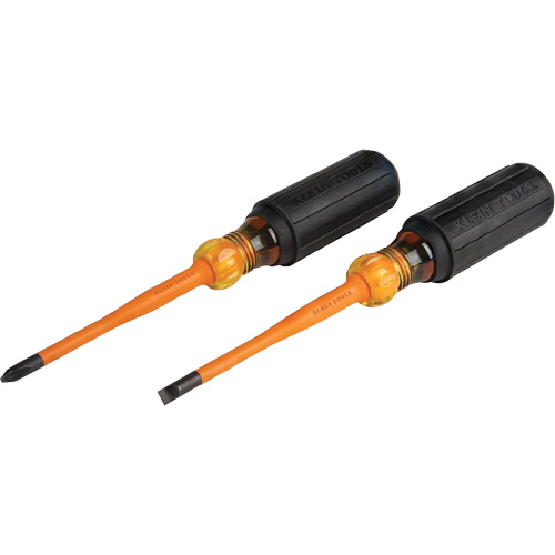 Slim-Tip Insulated Screwdriver Set, 1000 V, 2 Pcs Planification Entrepots Molloy