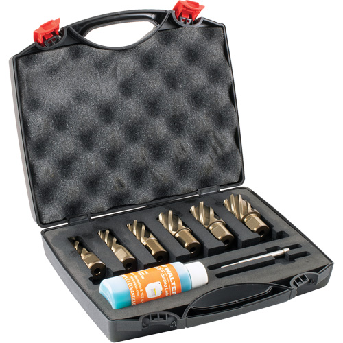 Ensemble de fraises annulaires &agrave; carotter SST, Bronze, Profondeur de la coupe de 1", Tige 3/4" Planification Entrepots Molloy