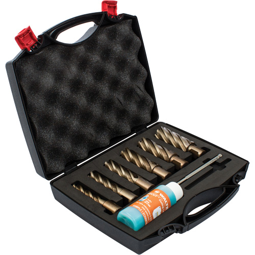 Ensemble de fraises annulaires &agrave; carotter SST, Bronze, Profondeur de la coupe de 2", Tige 3/4" Planification Entrepots Molloy