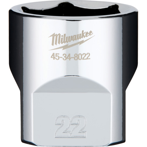 Metric Socket with Four Flat Sides, 22 mm, 3/8" Drive, 6 Points Planification Entrepots Molloy