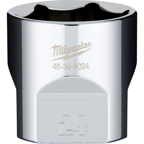Metric Socket with Four Flat Sides, 24 mm, 3/8" Drive, 6 Points Planification Entrepots Molloy