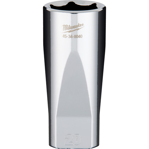 Metric Socket with Four Flat Sides, 20 mm, 3/8" Drive, 6 Points, Deep Planification Entrepots Molloy