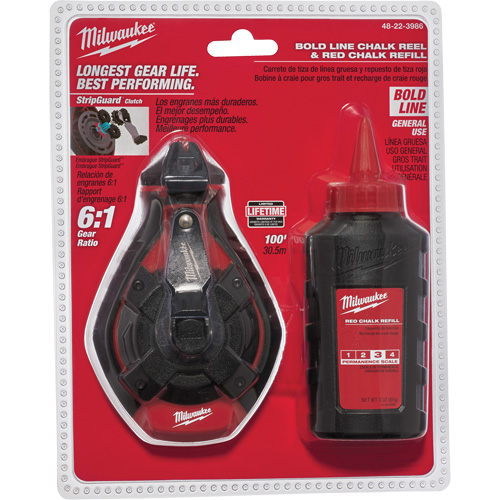 Trousse de cordeau &agrave; craie &agrave; ligne grasse Planification Entrepots Molloy