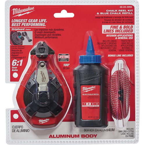 Trousse de cordeau &agrave; craie avec ligne en prime Planification Entrepots Molloy