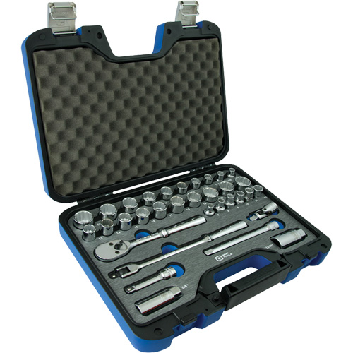 Jeu d'Accessoires pour douilles SAE & m&eacute;triques &agrave; 12 pans, 33 Mcx, Prise de 3/8" Planification Entrepots Molloy