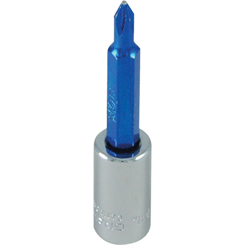 Douille tournevis &agrave; embout bleu, Phillips, #1, Prise 1/4" Planification Entrepots Molloy