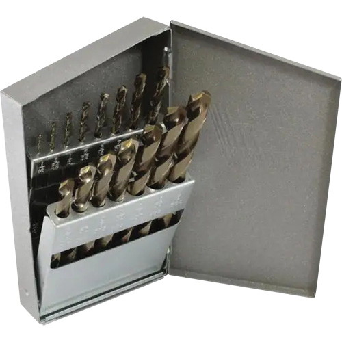 Triumph&reg; MRO Plus&reg; Jobber Length Drill Bit Set, 21 Pieces, High Speed Steel Planification Entrepots Molloy