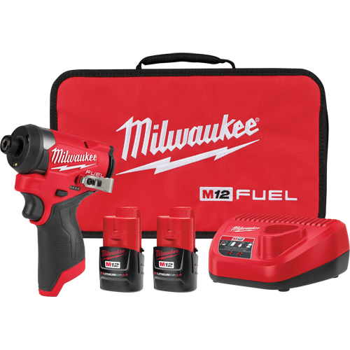 M12 Fuel Hex Impact Driver Kit, 1/4", 1500 in-lbs Max. Torque, 12 V, Lithium-Ion Planification Entrepots Molloy