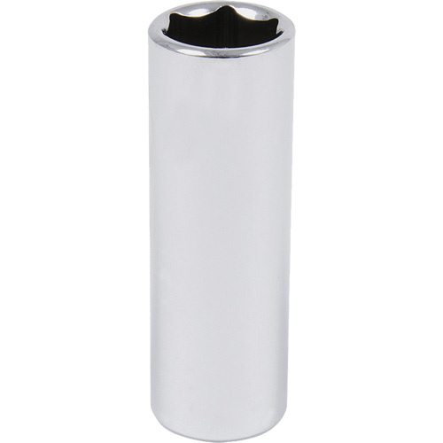 Chrome Socket, 1-1/8", 1/2" Drive, 6 Points, Deep Planification Entrepots Molloy