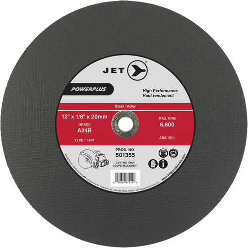 A24R PowerPlus Cut-Off Wheel, 14" x 1/8", 20 mm Arbor, Type 1, 5500 RPM Planification Entrepots Molloy