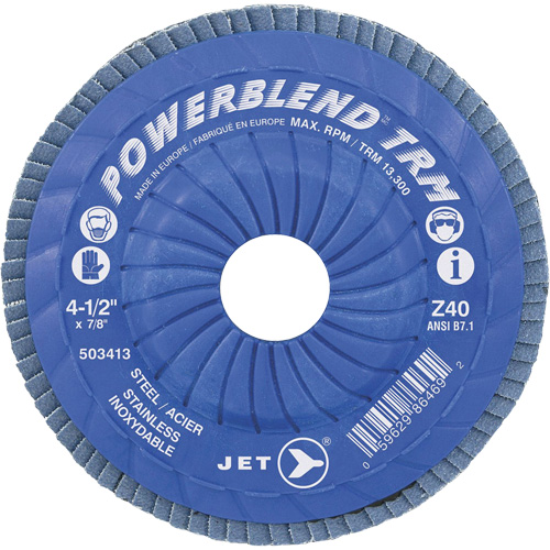 Disque &agrave; feuillets PowerBlend ajustable, 5" x 7/8", Type 29, Grain Z40, Alumine de zirconium Planification Entrepots Molloy
