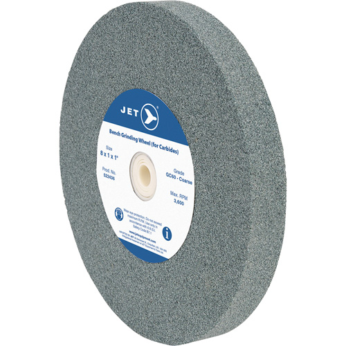GC810C Bench Grinding Wheel, 8" x 1", 1" Arbor, Silicon Carbide Planification Entrepots Molloy
