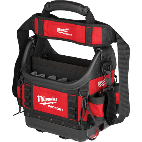 PackOut 10" Structured Tote, Ballistic Polyester, 35 Pockets, Red Planification Entrepots Molloy