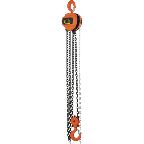 VHC Series Chain Hoists, 10' Lift, 6600 lbs. (3 tons) Capacity, Alloy Steel Chain Planification Entrepots Molloy
