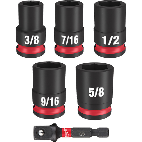 Jeu de douilles SAE &agrave; 6 pans Shockwave Impact Duty, 6 Mcx, Chocs, Prise de 3/8" Planification Entrepots Molloy
