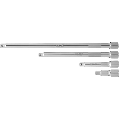 Drive Extension Set, 1/2" Drive, Chrome Finish, 4 Pcs Planification Entrepots Molloy