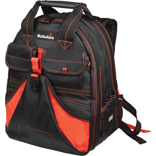 Deluxe Tool Backpack, Black/Red, Ballistic/Polyester Planification Entrepots Molloy