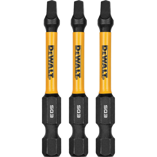 3-Piece FLEXTORQ&reg; Impact Screwdriving Bits, Square, #3, 1/4" Drive Planification Entrepots Molloy