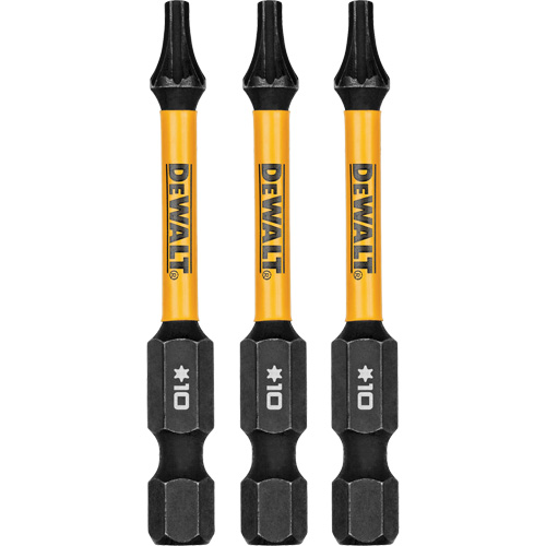 3-Piece FLEXTORQ&reg; Impact Screwdriving Bits, Torx, T-10, 1/4" Drive Planification Entrepots Molloy
