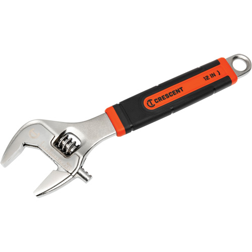 Adjustable Wrench, 12" L, 46 mm/3-1/5" Max Width, Chrome/Polished Planification Entrepots Molloy