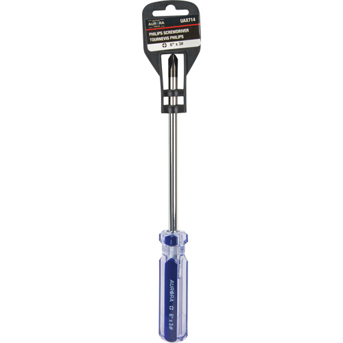 Blue Transparent Striped Philips Screwdriver, #3, Plastic Handle Planification Entrepots Molloy