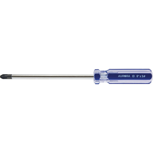 Blue Transparent Striped Philips Screwdriver, #3, Plastic Handle Planification Entrepots Molloy