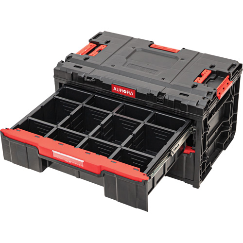 Arx&reg; 2-Drawer Toolbox, 23-1/10" x 15" x 13-2/5", Black Planification Entrepots Molloy