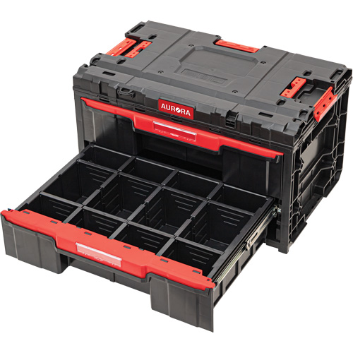 Arx&reg; 2-Drawer Toolbox, 23-1/10" x 15" x 13-2/5", Black Planification Entrepots Molloy