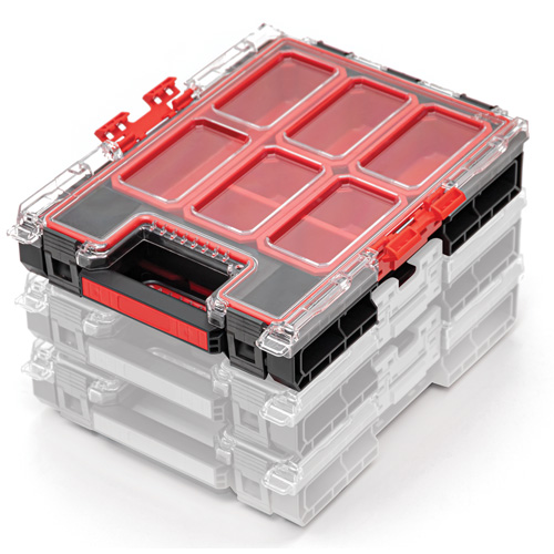 Arx Medium Organizer with Bins, 10-3/10" x 14-3/10" x 3", Black Planification Entrepots Molloy
