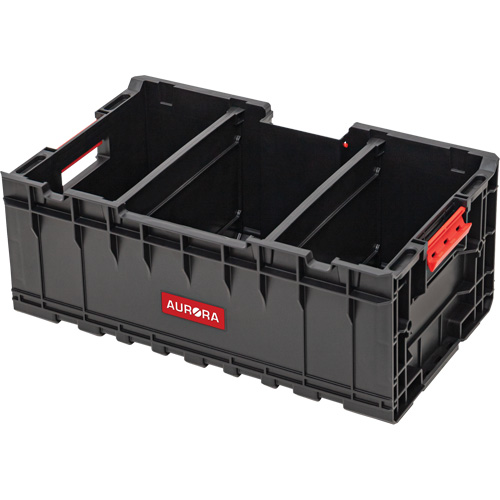Arx Tool Crate with Dividers, 22-7/10" x 14-1/10" x 9-3/10", Black Planification Entrepots Molloy