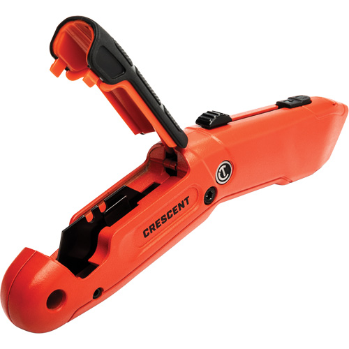 Couteau de s&eacute;curit&eacute; autor&eacute;tractable, 1", Acier, Prise en Aluminium Planification Entrepots Molloy