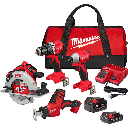 Trousse combin&eacute;e 4 outils, Lithium-ion, 18 V Planification Entrepots Molloy