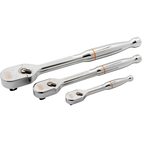 1/4", 3/8" & 1/2" Drive 120XP Full Polish Teardrop Ratchet Set Planification Entrepots Molloy