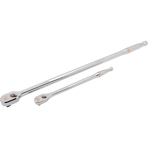 1/4" & 3/8" Drive 120XP Extra Long Handle Full Polish Teardrop Ratchet Set Planification Entrepots Molloy