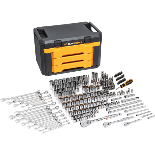 12-Point Mechanics Tool Set in 3 Drawer Storage Box Planification Entrepots Molloy