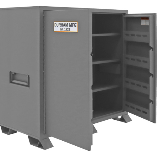 Jobsite Storage Cabinet, Steel, 59 Cubic Feet, Grey Planification Entrepots Molloy