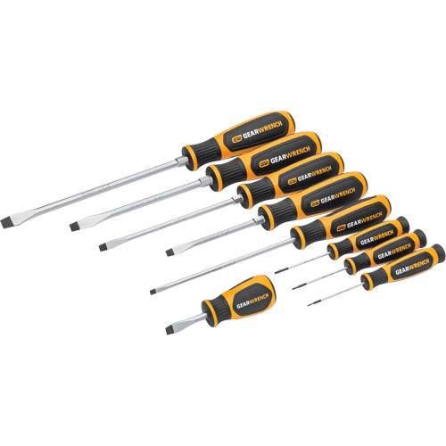 Slotted Dual Material Screwdriver Set in Foam Storage Tray, 9 Pcs. Planification Entrepots Molloy