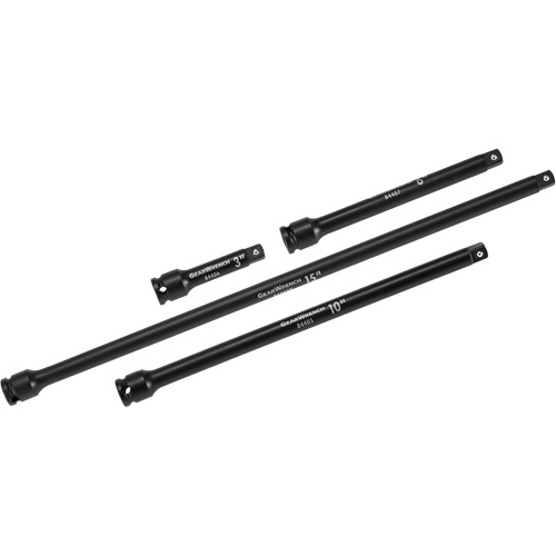 Jeu de rallonges &agrave; chocs, Prise de 3/8", Fini Phosphate de mangan&egrave;se, 4 Mcx Planification Entrepots Molloy