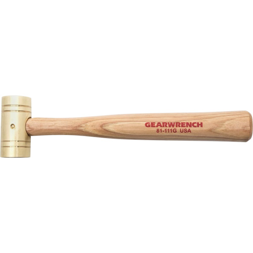 Brass Hammer with Hickory Handle, 1 lbs Head Weight, 11" L Planification Entrepots Molloy