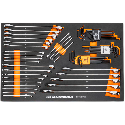 6-Point Combination Wrench and Hex Key Set in Foam Storage Tray Planification Entrepots Molloy