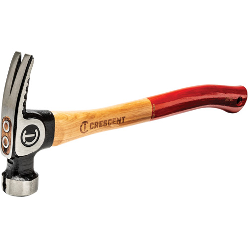 Milled-Face Framing Hammer, 22 oz., Wood Handle, 18" L Planification Entrepots Molloy