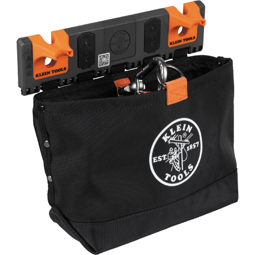 Bucket Work CentreS-Hook Hardware Pouch Module, Nylon, 1 Pockets, Black/Orange Planification Entrepots Molloy