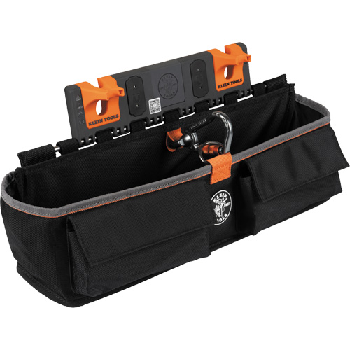 Bucket Work CentreS-Hook Large Pouch Module, Nylon, 3 Pockets, Black/Orange Planification Entrepots Molloy